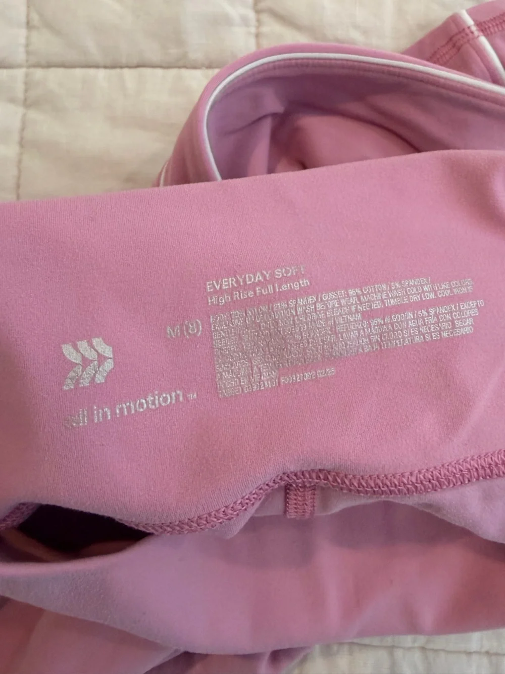 all in motion - Size S top / size M bottoms - Sports Set in Mauve pink